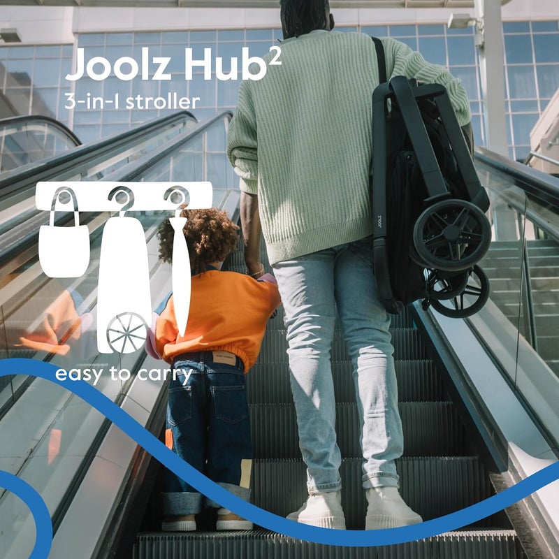 Joolz Hub Compact Stroller  Ergonomic Toddler Seat Below 20lbs OneHand Fold Reversible Seat XL Basket  Adjustable Handlebar  Smooth Ride for City Travel  Space Black - Image 3