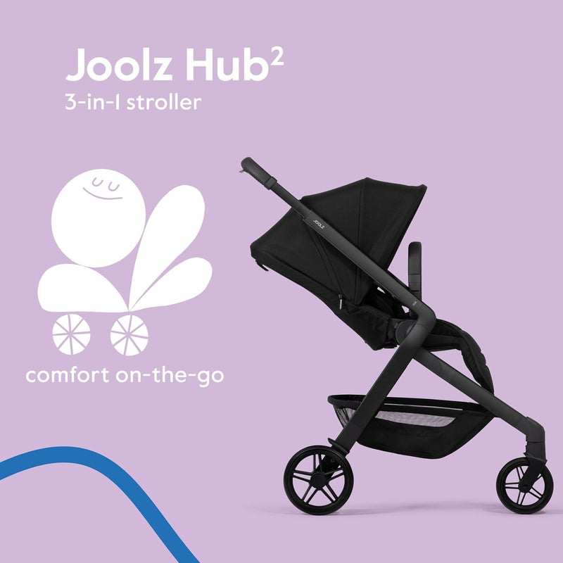 Joolz Hub Compact Stroller  Ergonomic Toddler Seat Below 20lbs OneHand Fold Reversible Seat XL Basket  Adjustable Handlebar  Smooth Ride for City Travel  Space Black - Image 4