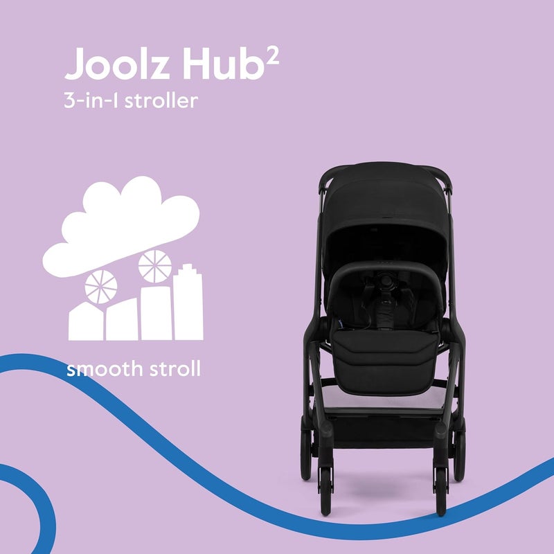 Joolz Hub Compact Stroller  Ergonomic Toddler Seat Below 20lbs OneHand Fold Reversible Seat XL Basket  Adjustable Handlebar  Smooth Ride for City Travel  Space Black - Image 5