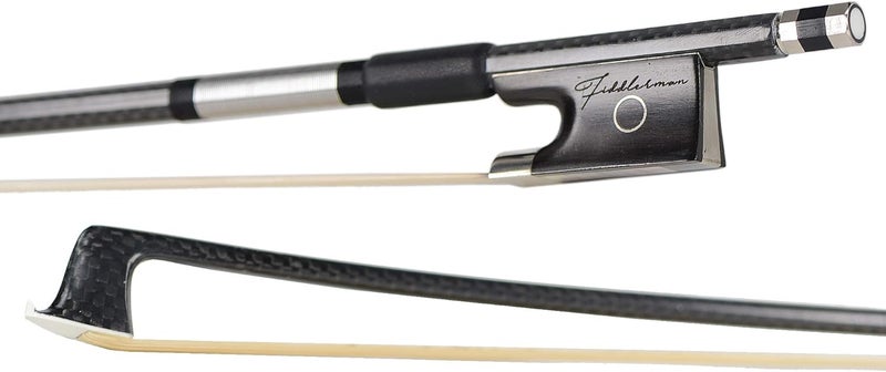 Fiddlerman Black Carbon Fiber Weave Violin Bow 4/4 - Image 1