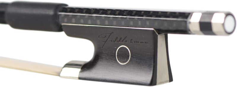 Fiddlerman Black Carbon Fiber Weave Violin Bow 4/4 - Image 3