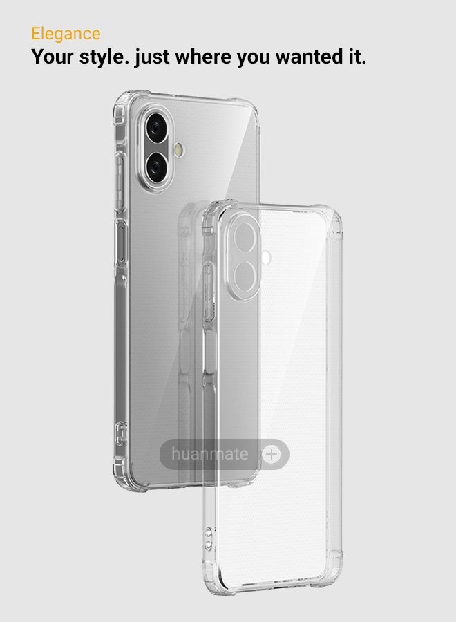huanmate Samsung Galaxy A07 Shock Proof Case Cover - Ultra Clear, Durable & Accurate Cut-outs - Scratch, Dust & Smudge Protection - Clear Silicon Back Cover for Samsung Galaxy A07 - Image 5