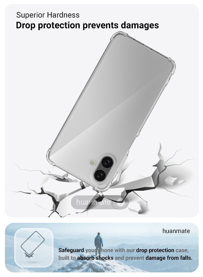huanmate Samsung Galaxy A07 Shock Proof Case Cover - Ultra Clear, Durable & Accurate Cut-outs - Scratch, Dust & Smudge Protection - Clear Silicon Back Cover for Samsung Galaxy A07 - Image 4