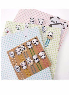 KASTWAVE 30Pcs Panda Paperclip Bookmarks, 3 Set Cute Panda Bookmark Clips with 1 Sheet Panda Sticky Notes, Funny Paperclips Bookmarks Planner Clips of Animal, for Office Supplies Coworkers Gifts  - Image 3