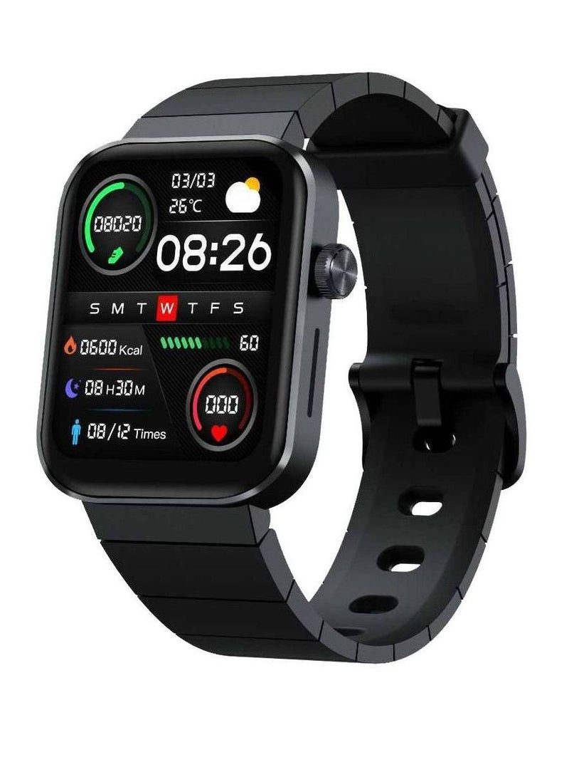 Mibro T1 Global Version Bluetooth Calling Smartwatch Heart Rate Monitor For Men Women Black - Image 1