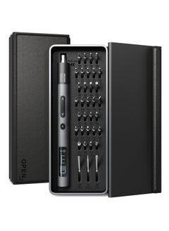 SYOSI 36 in 1 Electric Screwdriver Set with LED Screen - Mini Rechargeable Cordless Power Driver, 0.3N.m Torque, Leather Aluminum Case - Micro Repair Tool Kit for iPhone, PC, Watch, DIY Projects  - Image 1