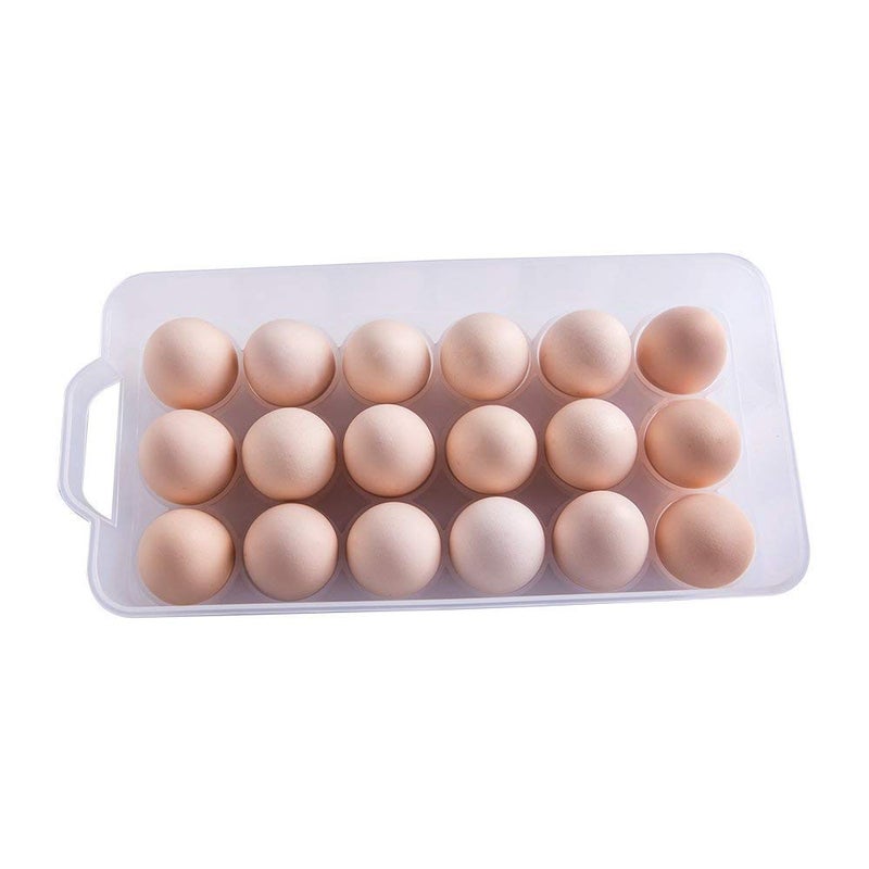 myzon PAVITR SHOP 18 Grid Egg Storage Box for Refrigerator Storage Container Eggs Preservation Box Lemon Storage BoxCase 18 Egg Box 1Pc Transparent - Image 4