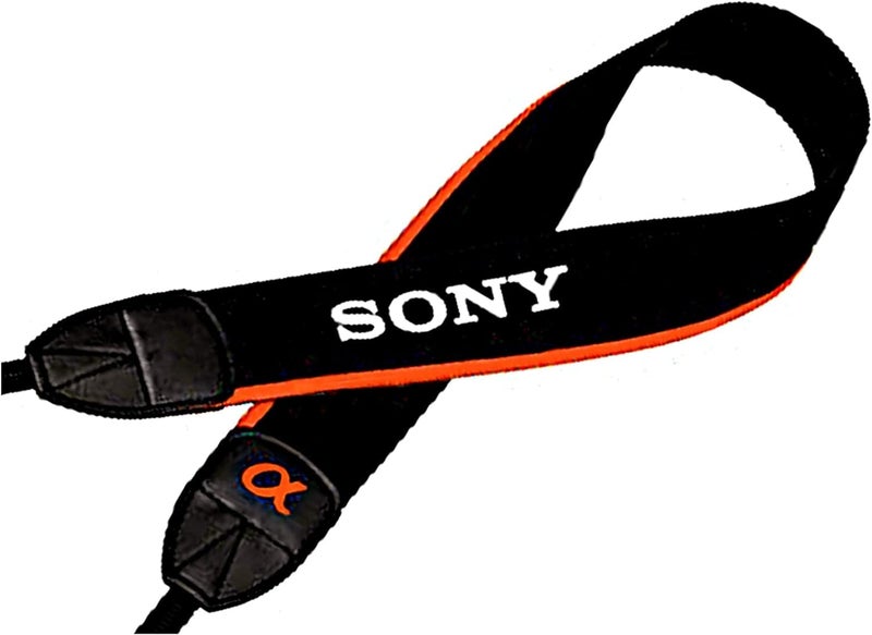 SUPERNIC Shoulder Strap Textile Soft Type Compatible with Sony Alpha (Black) - Image 1