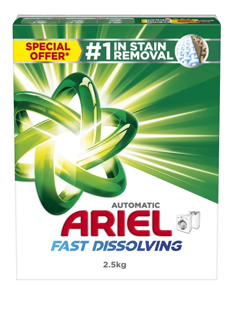Ariel Ariel Fast Dissolving Powder 2.5kg  Effective Stain Removal and Fresh Fragrance  - Image 1