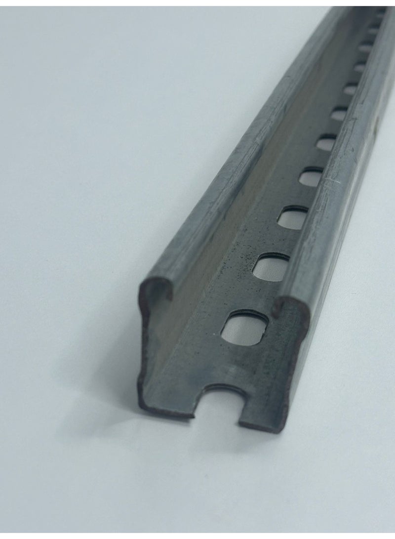 GI C Channel Solar Mounting Rail  Heavy-Duty Galvanized Iron C-Channel | Adjustable Solar Structure Support - Image 2