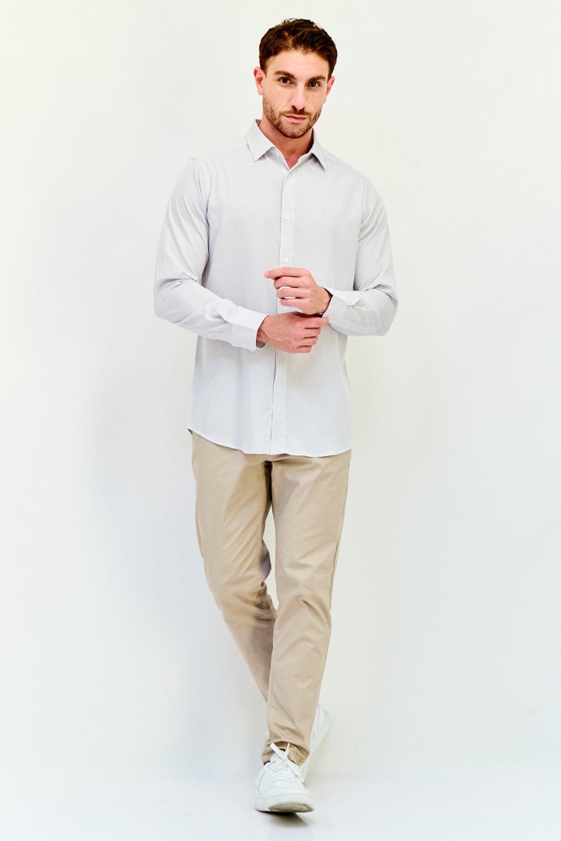 Scotch & Soda Men Modern Fit All Over Print Long Sleeve Dress Shirt, Multicolor - Image 4