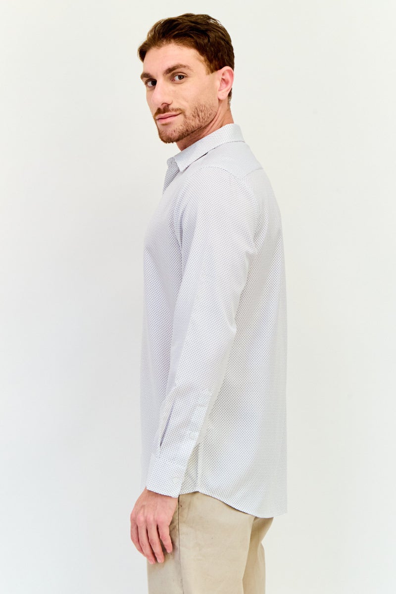 Scotch & Soda Men Modern Fit All Over Print Long Sleeve Dress Shirt, Multicolor - Image 2