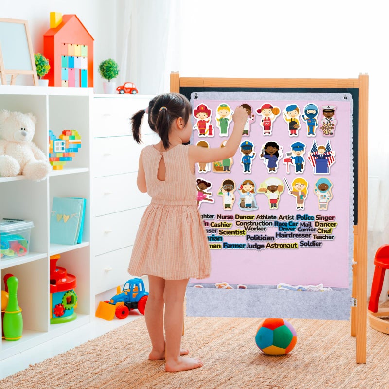 Chefan Career Dress-Up Felt Pieces  Felt Story Board Pieces  Flannel Stories For Toddlers  Precut Felt Figures  Small Community Helpers Flannel Graph For Early Education  Kindergarten  Homeschool - Image 5