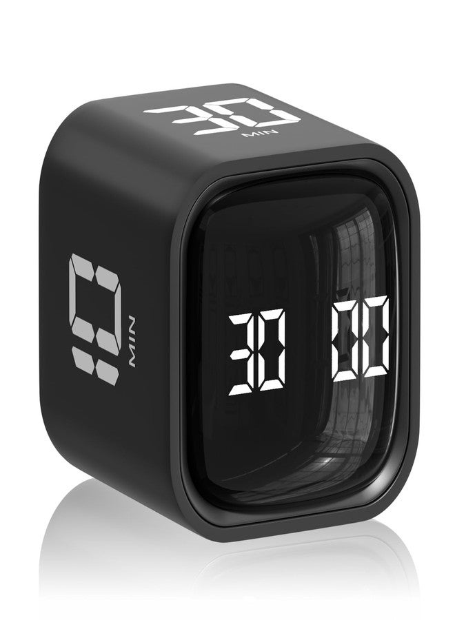 Wbacon Cube Pomodoro Timer, Desk Productivity Timer 5/10/30/60 Minutes & Custom Countdown, Adjustable & Silent Visual Timer, ADHD Tool Flip Rotating Portable Multi Timers for Study Task Work Kitchen School - Image 1