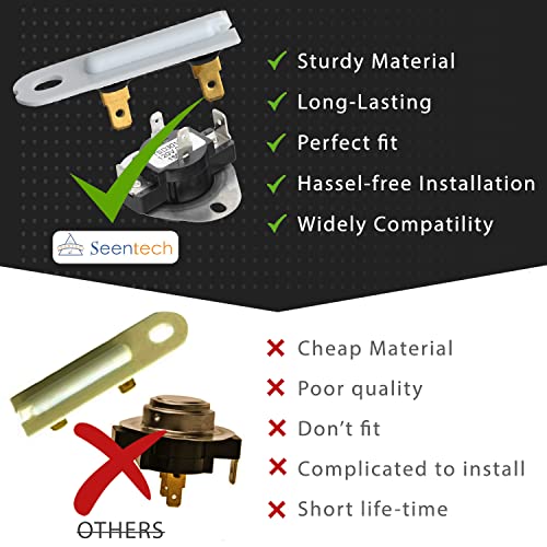 Seentech 3387134 AND 3392519 DRYER CYCLING THERMOSTAT & THERMAL FUSE Replacement Part - Compatible with Whirlpool Kenmore May-tag - Replaces 3392519 694511 80005 WP3392519VP 306910 3387134 - Image 5