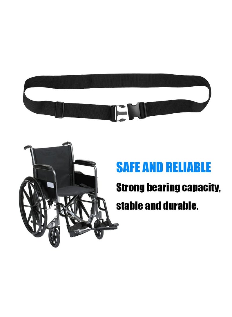 Generic Adjustable Wheelchair Lap Strap, Wheelchair Seat Belt Scooter Seat Lap Strap, Safety Waist Leg Strap Chest Buckle for Mobility Scooter Wheelchair, 2 Pcs  - Image 3