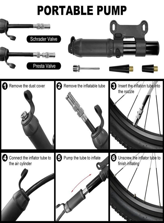 Aikolesa Bicycle Seat Bag Water Proof with Bike Tool Kit, Bike Repair Kit with Bike Tire Pump Bicycle Repair Bag Portable Wrenches Glueless Tire Patchs 15 in 1 - Image 5
