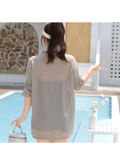 Generic Plus Size Blouse Sunscreen Three-Piece Swimsuit For Chubby Girls Slimming Flesh Covering Loose Fat Swimming Suit For Summer-Color:96183 White-Size:Fertilizer Free Size 65.00 Kg-85.00 Kg  - Image 4