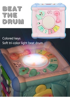 GROIC 7 In 1 Multifunction Activity Cube Rechargeable Polyhedron Early Educational Toy with Light and Sound  - Image 3