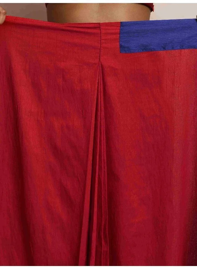 ترو برونز trueBrowns Red Silk Ready To Wear Saree