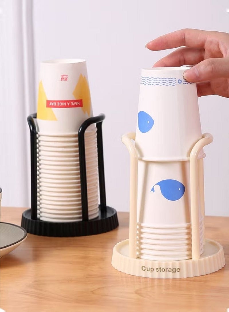 Paper Cup Holder Disposable Cup And Lid Holder Organizer Coffee Cup Dispenser For Counter Organizer Station for Coffee Milk Tea Shop Restaurant Office Bathroom - Image 4