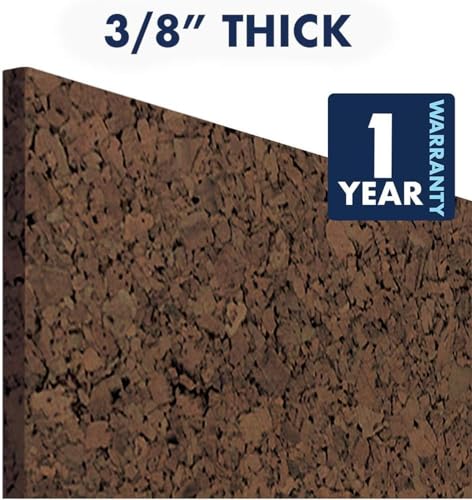 Quartet Cork Tiles, Bulletin Board Cork Panels 12" x 12" x 3/8", Dark Brown, 4 Pack (101) - Image 4