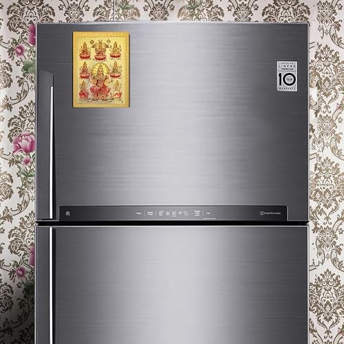 Hawai Gold Plated Waterproof Acrylic Sheet Printed Ashta Lakshmi Fridge Magnet | Home Decor Item for Refrigerator, Locker,Office Cabinet |Size-3.5x2.5 inch|SFDI00252_PKT_Magnet - Image 5