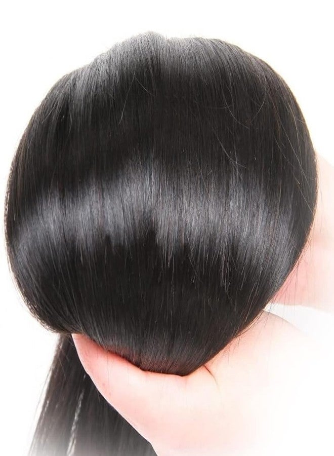 feibin Straight Human Hair Bundles 20 20 20 Inch Trippy Hair Bundles Human Hair 100% Brazilian Unprocessed Raw Hair Bundles Weft Weave Bundles Human Hair Extensions For Black Women Natural Color - Image 4