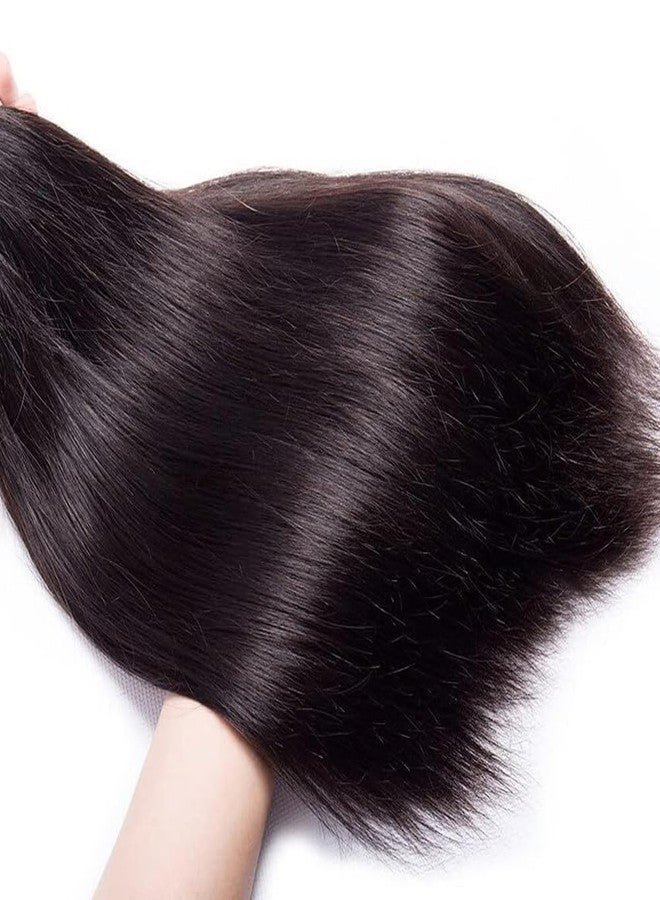 feibin Straight Human Hair Bundles 20 20 20 Inch Trippy Hair Bundles Human Hair 100% Brazilian Unprocessed Raw Hair Bundles Weft Weave Bundles Human Hair Extensions For Black Women Natural Color - Image 5