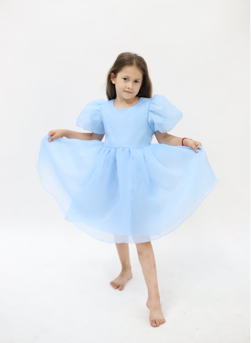 D'Daniela Tulle Volume Dress Blue - Image 2