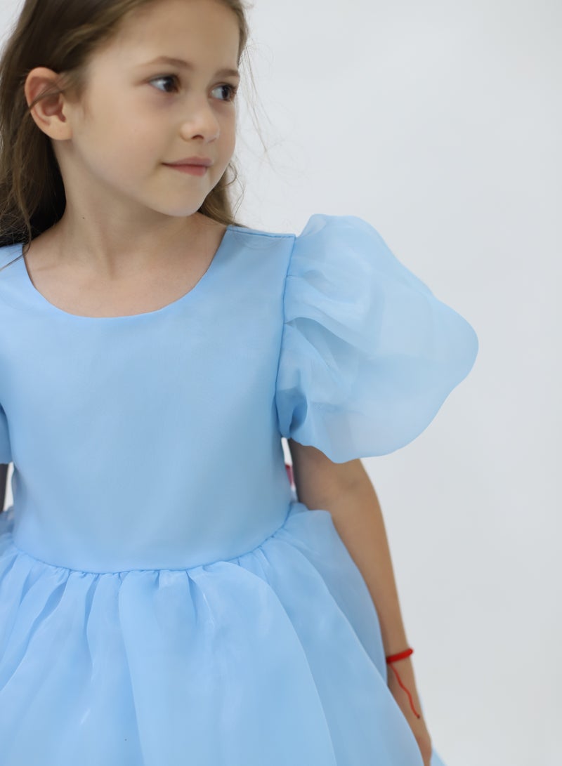 D'Daniela Tulle Volume Dress Blue - Image 4