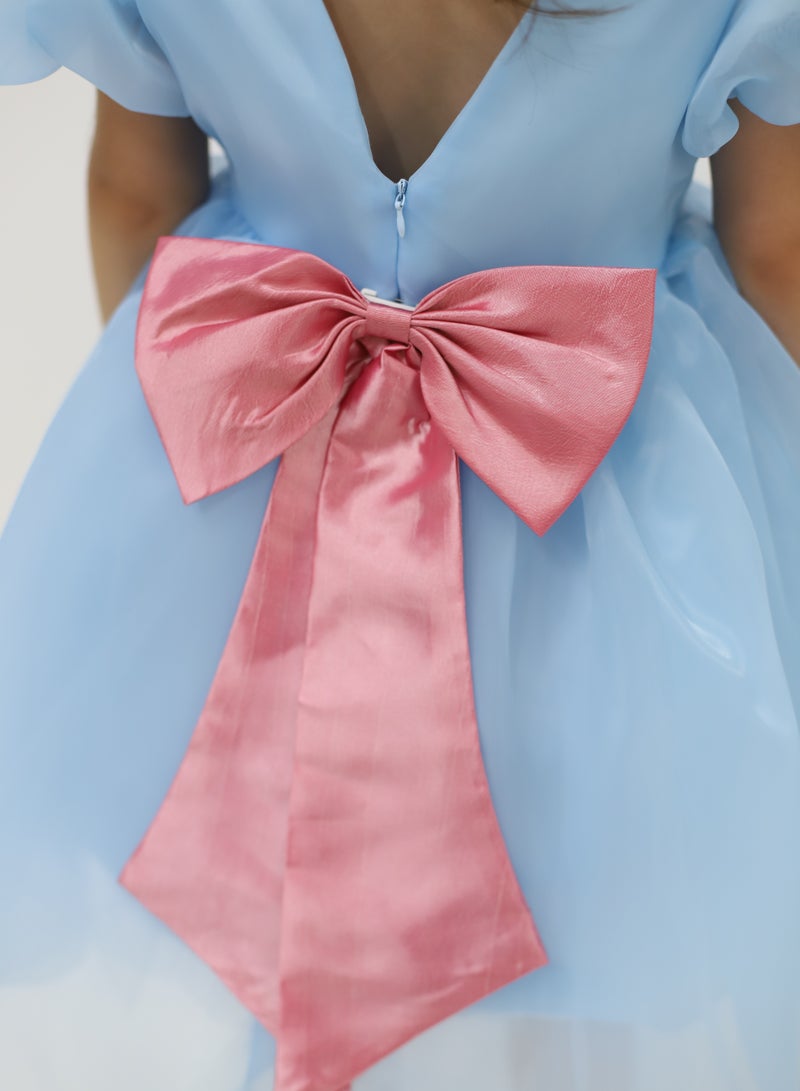 D'Daniela Tulle Volume Dress Blue - Image 5