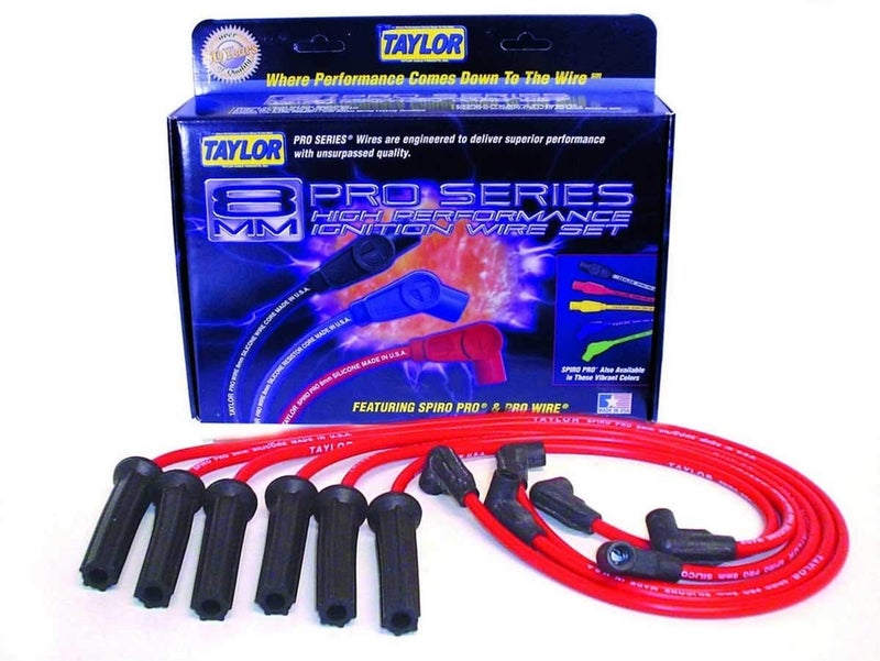 Taylor Cable Taylor 72200 Spiro-Pro Red Spark Plug Wire Set for 6-Cylinder Engine - Image 1