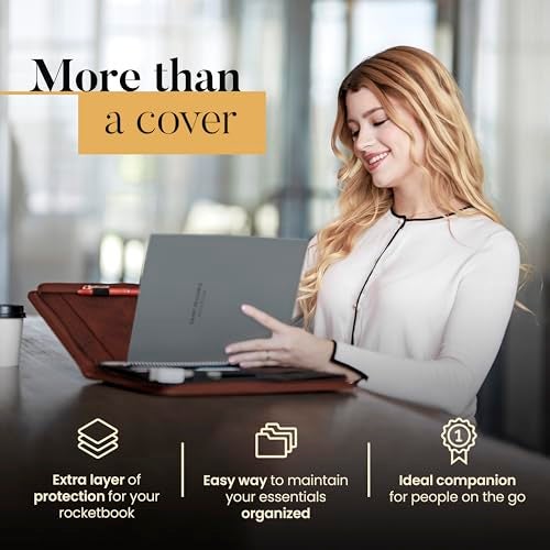 Trailblaze Premium Folio Cover Compatible with Rocketbook, Hobonichi Cousin, Stalogy and Midori MD Planners (Chestnut Brown, Large (Letter)) - Image 5