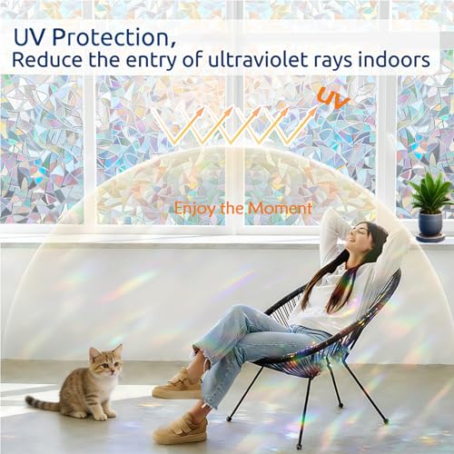 Pickhonk Window Privacy Film Window Coloring Colored Glass Film UV Blocking Glass Stickers Thermal Insulation Home Windows 17.5 x 78.7 Inches(Pack of 1) - Image 4