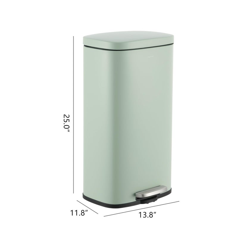 happimess HPM1011H Curtis 8-Gallon Step-Open Trash Can, Fingerprint Resistant, Modern, Minimalistic for Home, Kitchen, Laundry Room, Office, Bedroom, Bathroom, Pistachio Gelato - Image 4