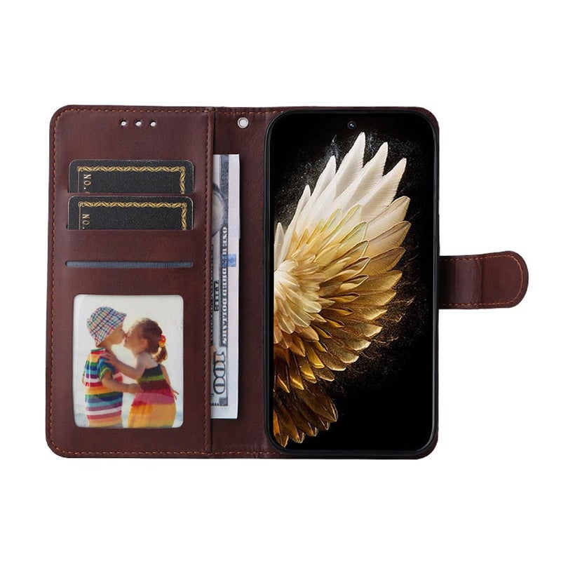 إنكاي جراب هاتف من جلد العجل مع غطاء حماية للشاشة لهاتف Tecno Spark 40 Pro (أحمر) - Image 4