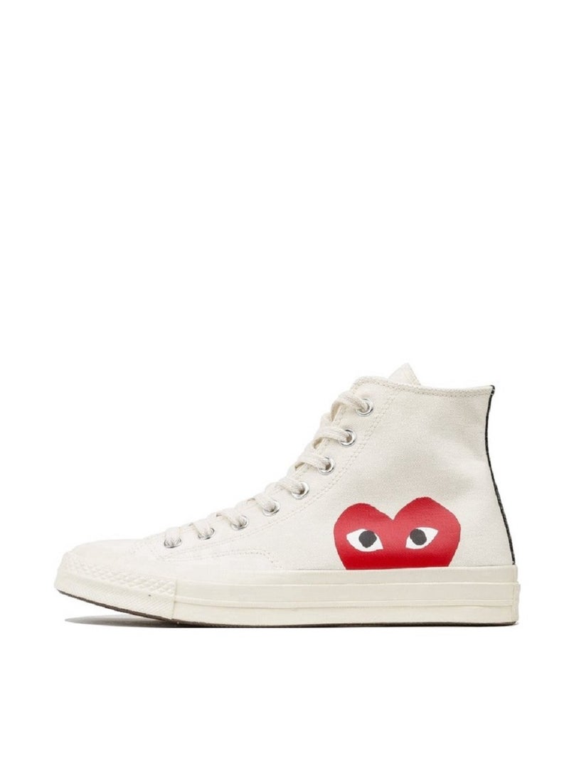 CONVERSE CDG x CONVERSE 1970s Chuck Taylor All-Star Oxygen Play White High-top Shoes For Men/Women/Students  - Image 1