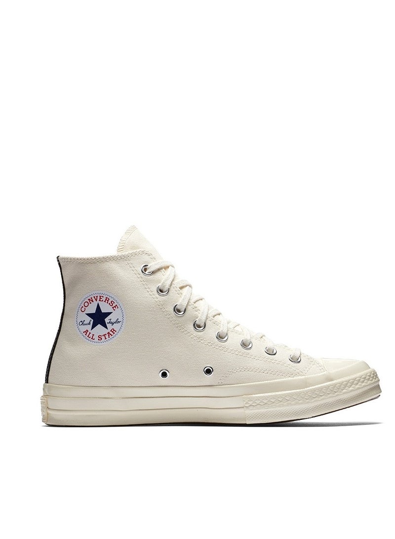 كونفرس CDG x CONVERSE 1970s تشاك تايلور أول ستار أوكسجين بلاي هاي توب أبيض للرجال/النساء/الطلاب - Image 3