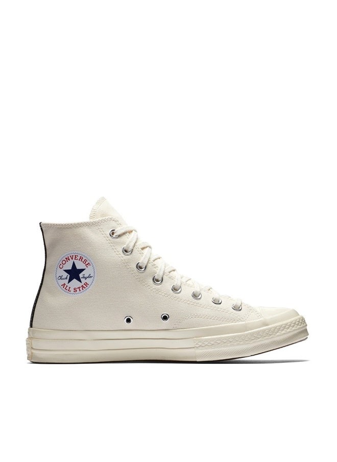 كونفرس CDG x CONVERSE 1970s تشاك تايلور أول ستار أوكسجين بلاي هاي توب أبيض للرجال/النساء/الطلاب - Image 1