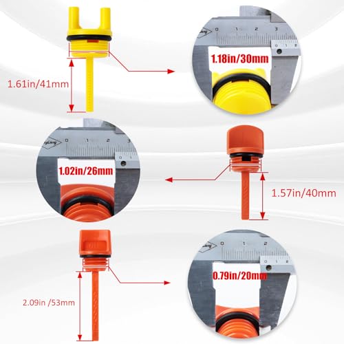 WOTIAN Oil Filler Cap Assembly Compatible with Predator Firman Champion 389cc 420cc 439cc 459cc Oil Dipstick 3 Sizes(M20*2pcs + M26*2pcs + M30*2pcs) - Image 5