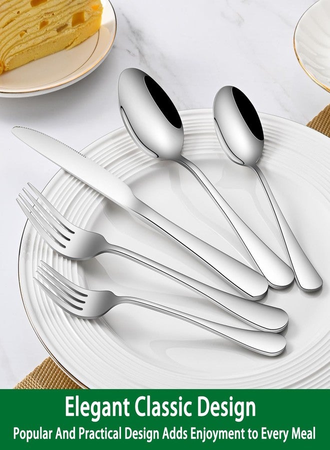 Dehov Dinner Spoon Set,8-Piece 7.3" Soup Spoons,Premium Food Grade Stainless Steel Table Spoon,Durable Metal Tablespoon,Dishwasher Safe Silverware Spoons - Image 5