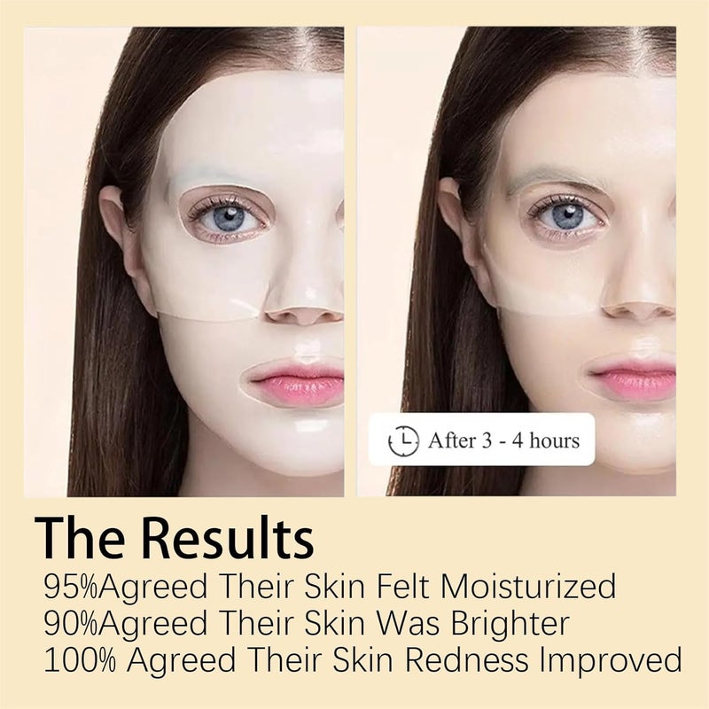 Zikra Hydrating Collagen Face Mask Firming Anti Wrinkles Moisturzing Face Masks Beauty for Nourishing Bio-Collagen Real Deep Collagen Overnight Mask Skincare 5 Sheets Per Box - Image 3