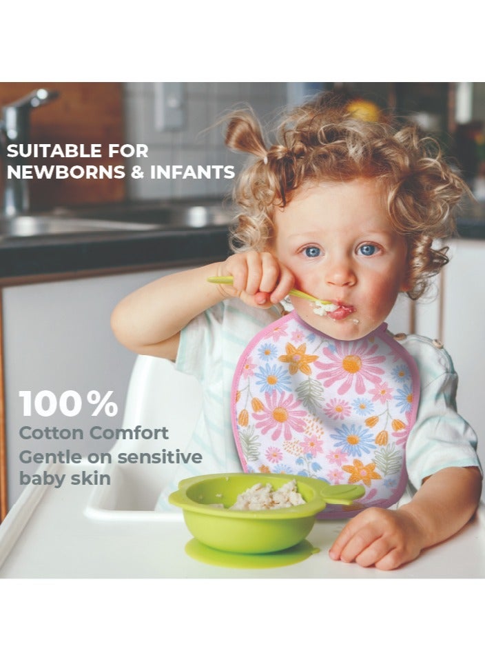 Nurtur Cotton bibs - Printed Character 5 Pack / Girl - Image 5