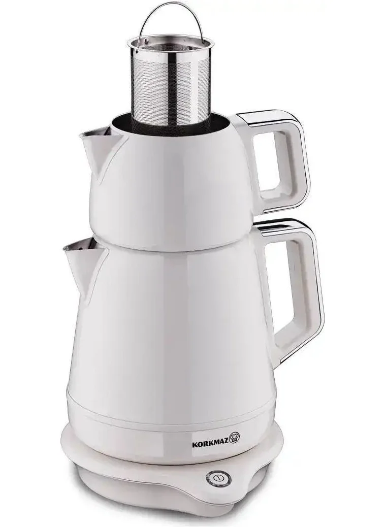 كوركماز A332-5 Demiks Electric Teapot Vanilla/chrome