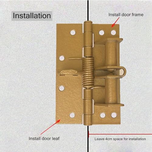 SHREE HANS CREATION 3 in 1 Automatically Door Hinge Lock Automatic Self Closing Door Hinges with Positioning with Screws for Gate, Kitchen Cabinets, Closet, Wooden Fences, Stainless Steel (Pack -1 Multicolor) - Image 5