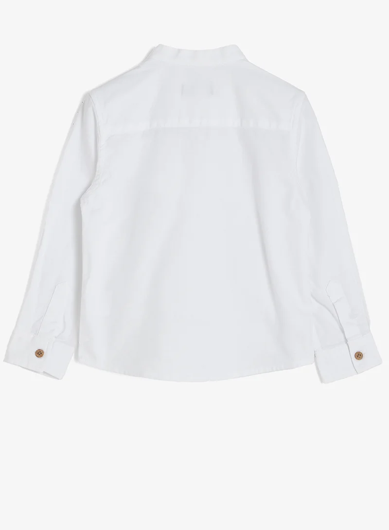 ريبلز مع نمشي Boys Chinese Collar Full Sleeves Shirt