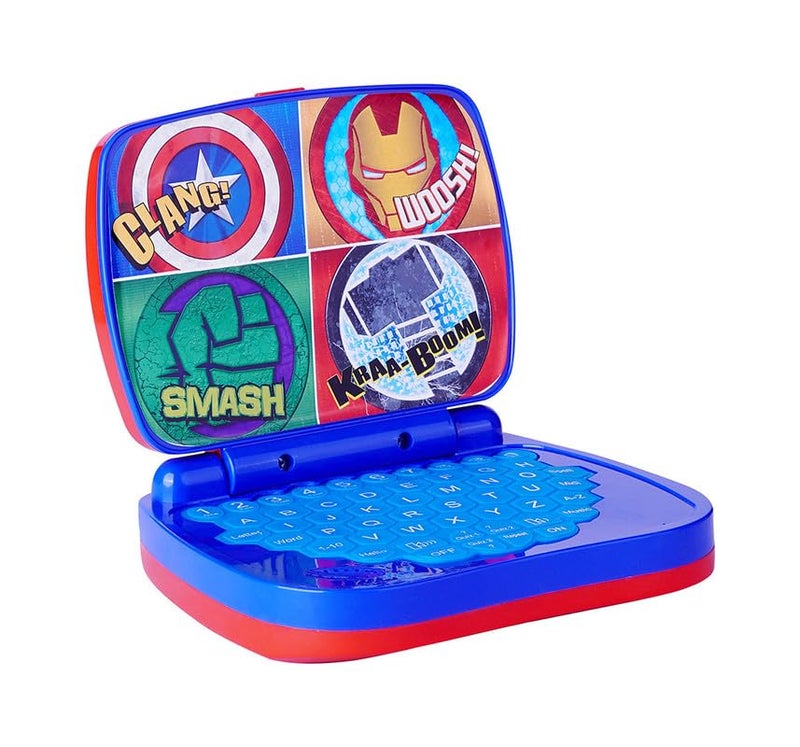Kriiddaank Avengers Theme Educational Laptop Without Screen for Kids | Interactive Music, Alphabet & Number Learning Toy for 3+ Year Olds | Screen-Free, Safe & Durable Early Learning Toy (Red) - Image 4