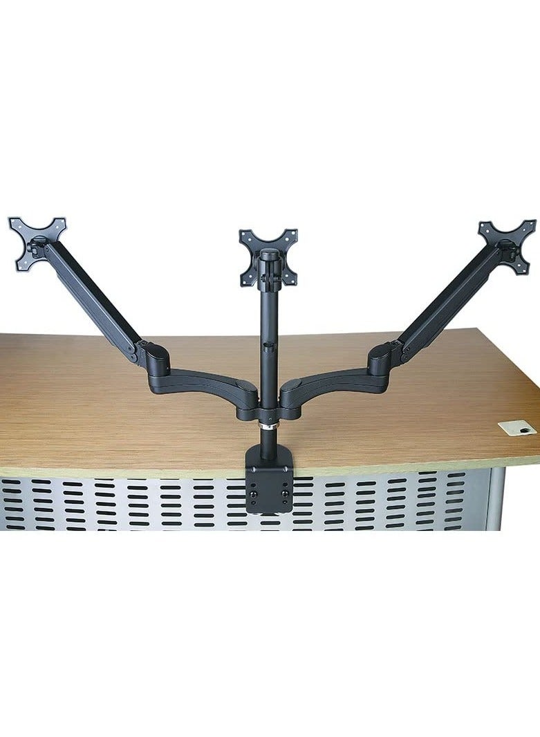 ELTRAZONE Triple Monitor Desk Mount Arm/Stand with Height Adjustable Gas Spring Arms Fits 19/20/24 Inch Screens - Image 2