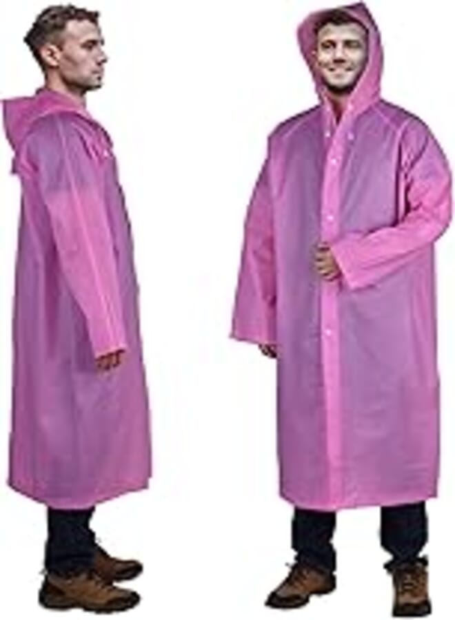 LinkBro Linkbro Rain Ponchos For Adults Portable EVA Raincoat, Fashion Raincoat，Reusable with hood Unisex. 